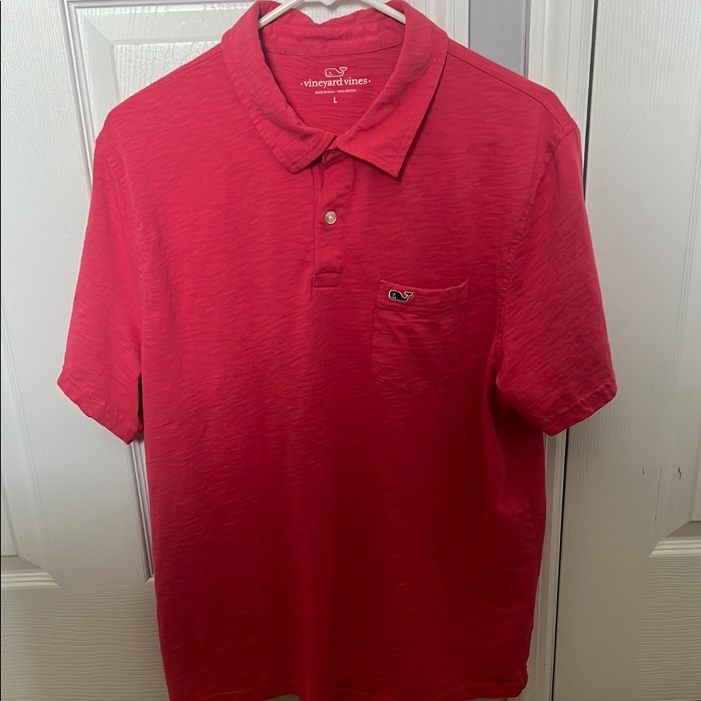Vineyard Vines Men's Red Polo Shirt